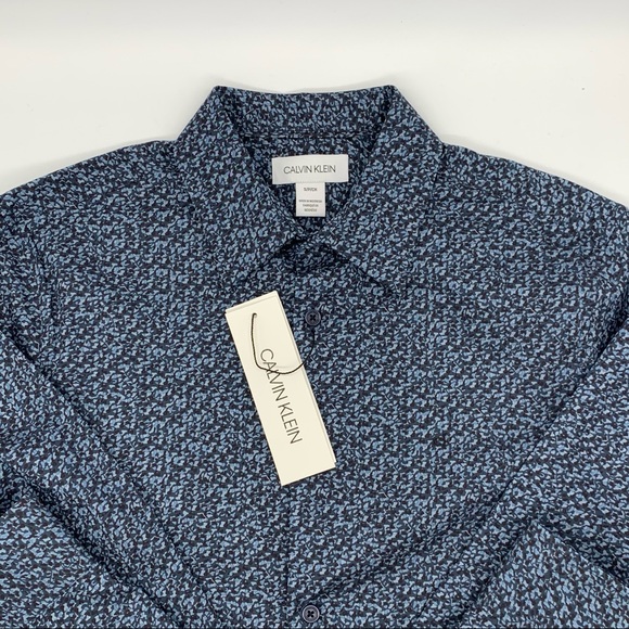 Calvin Klein Men’s Stargazer Button Up Dress Shirt - Picture 10 of 11